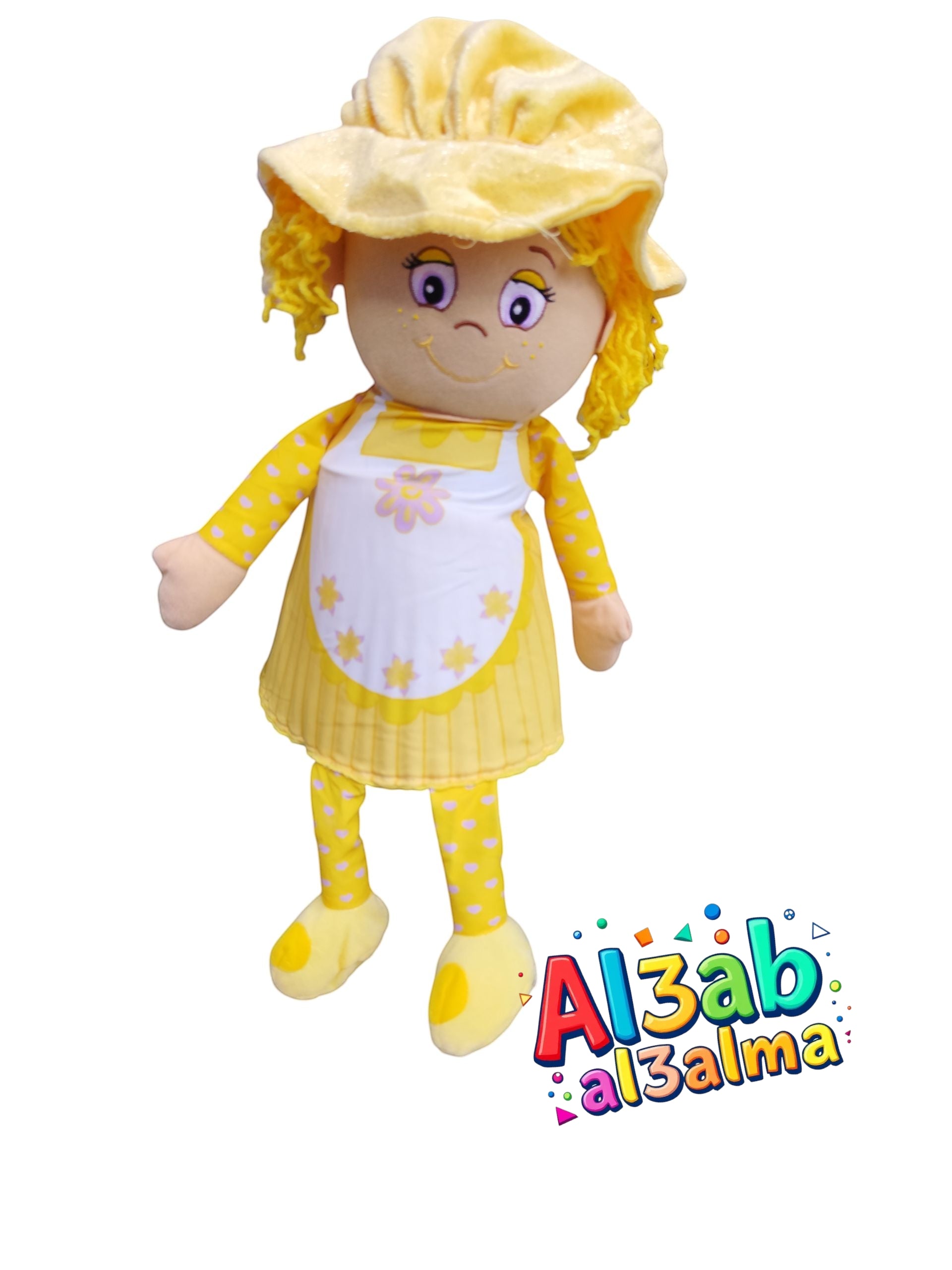 🎭 دمية القماش بجودة عالية – مرنة ومناسبة للتمثيل المسرحي 🌼💛LITTLE MISS MUFFIN