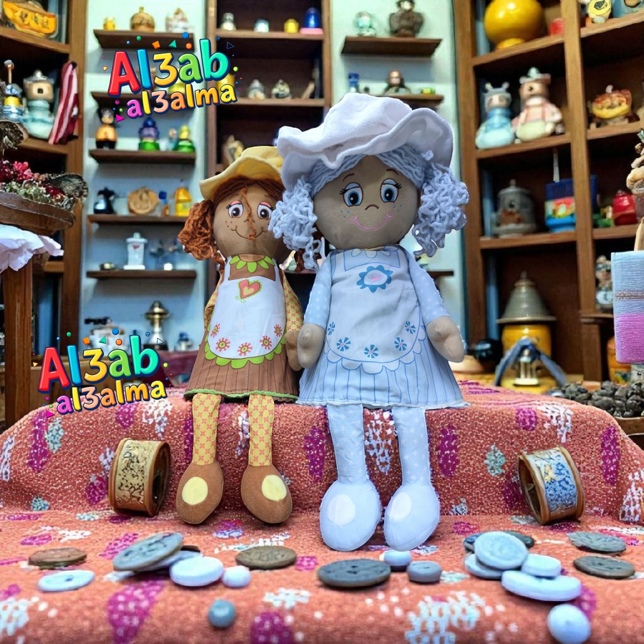 🎭 دمية القماش بجودة عالية – مرنة ومناسبة للتمثيل المسرحي 🌼💛LITTLE MISS MUFFIN